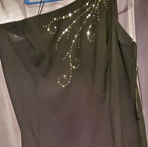 Ashley Stewart one shoulder black dress size 22